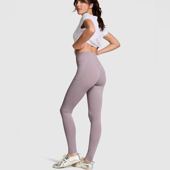 Victoria Secret PINK RELAY LEGGINGS Regular size Small Violet Ashes Lavender - Picture 2 of 12